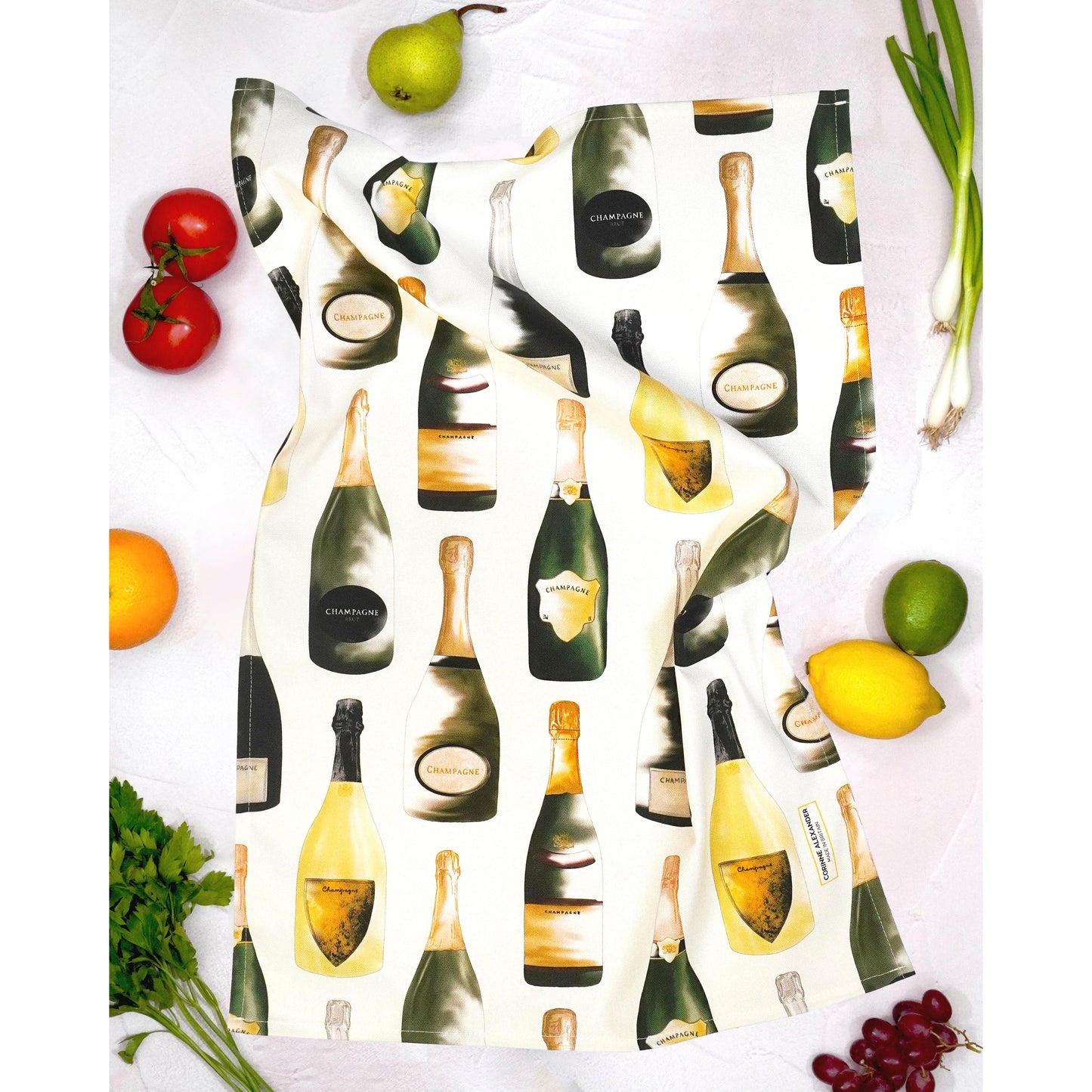 Champagne Tea Towel