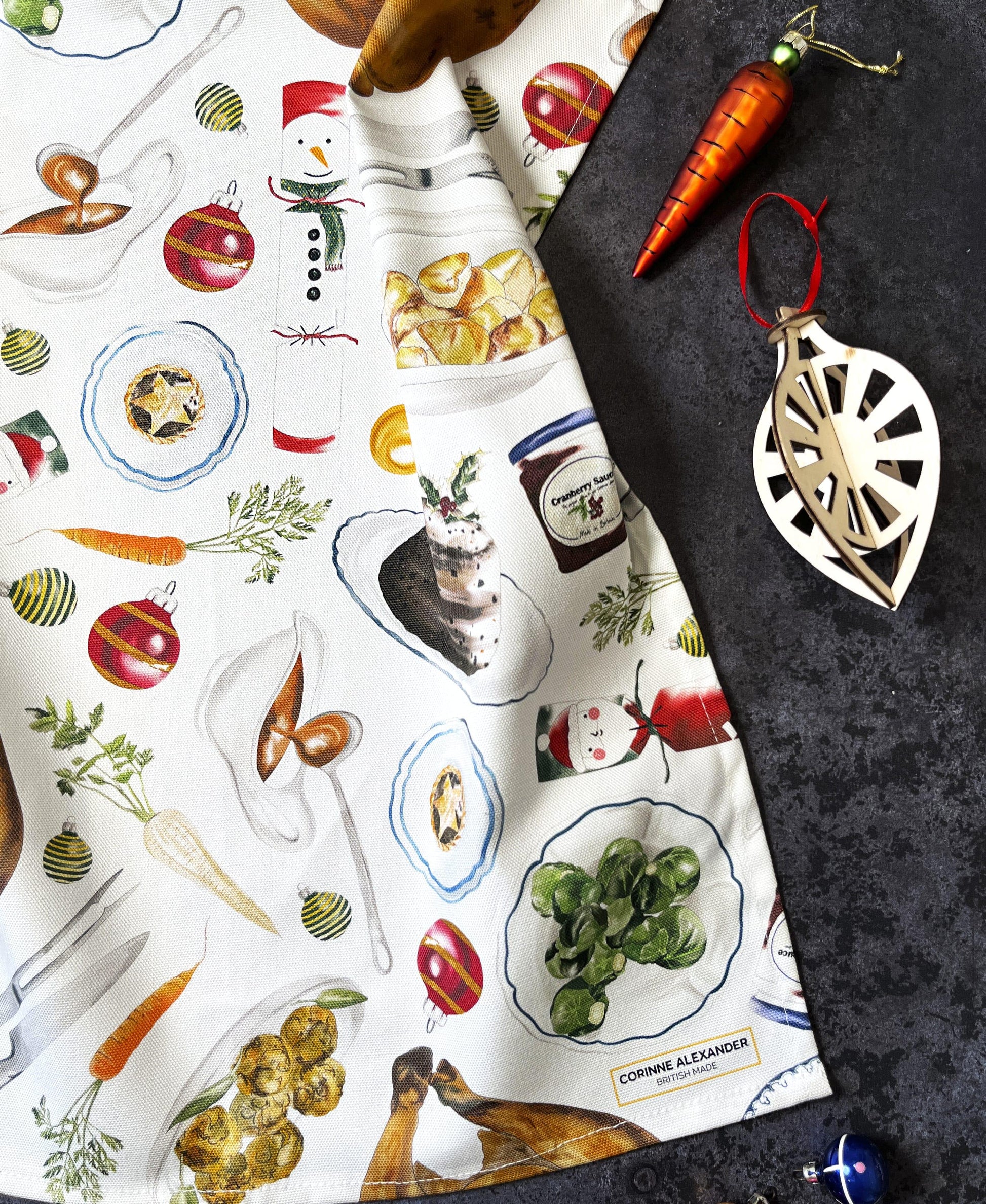 Christmas Dinner Tea Towel