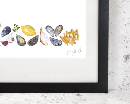 Moules Frites Print