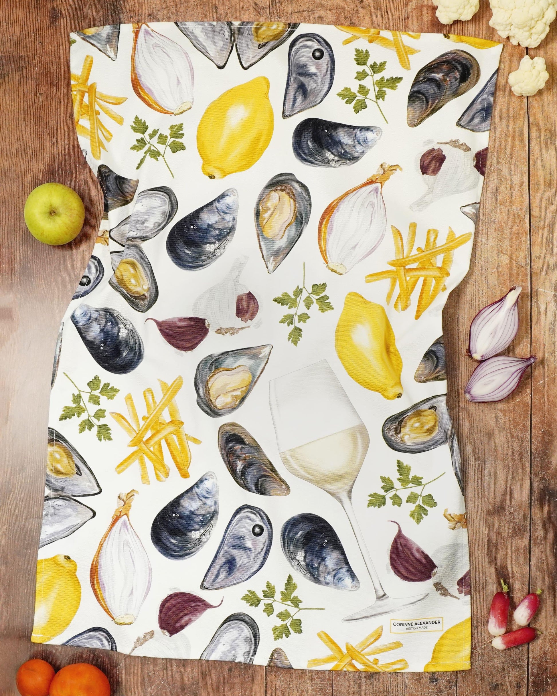 Moules Frites Tea Towel