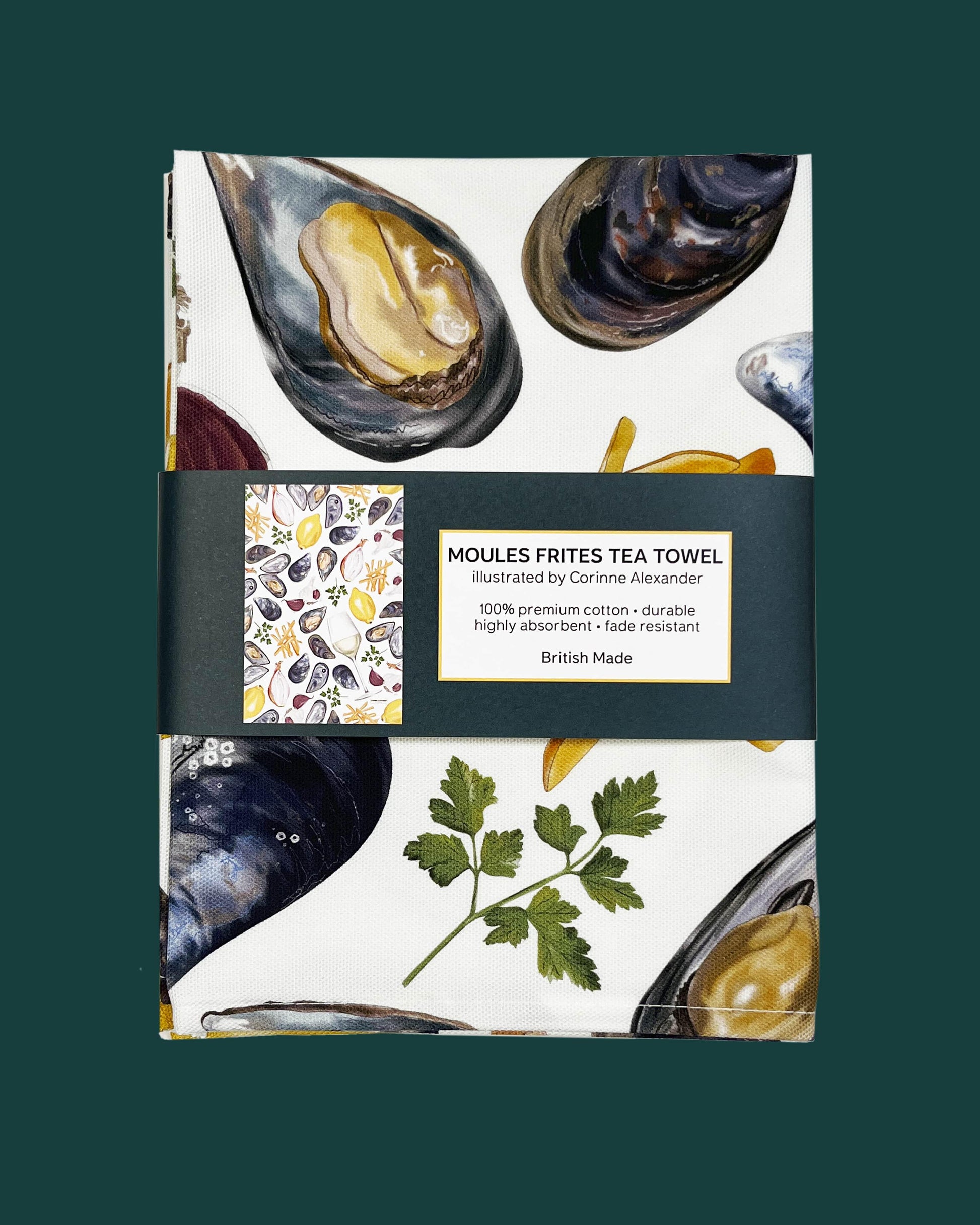 Moules Frites Tea Towel