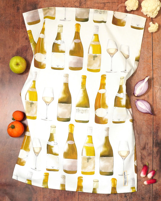 White Wine (Bottle) Tea Towel