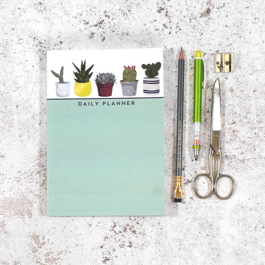 Greenery Daily Planner - recycled paper