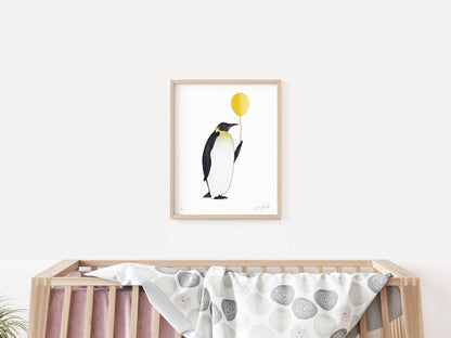 Playful Penguin Nursery Print