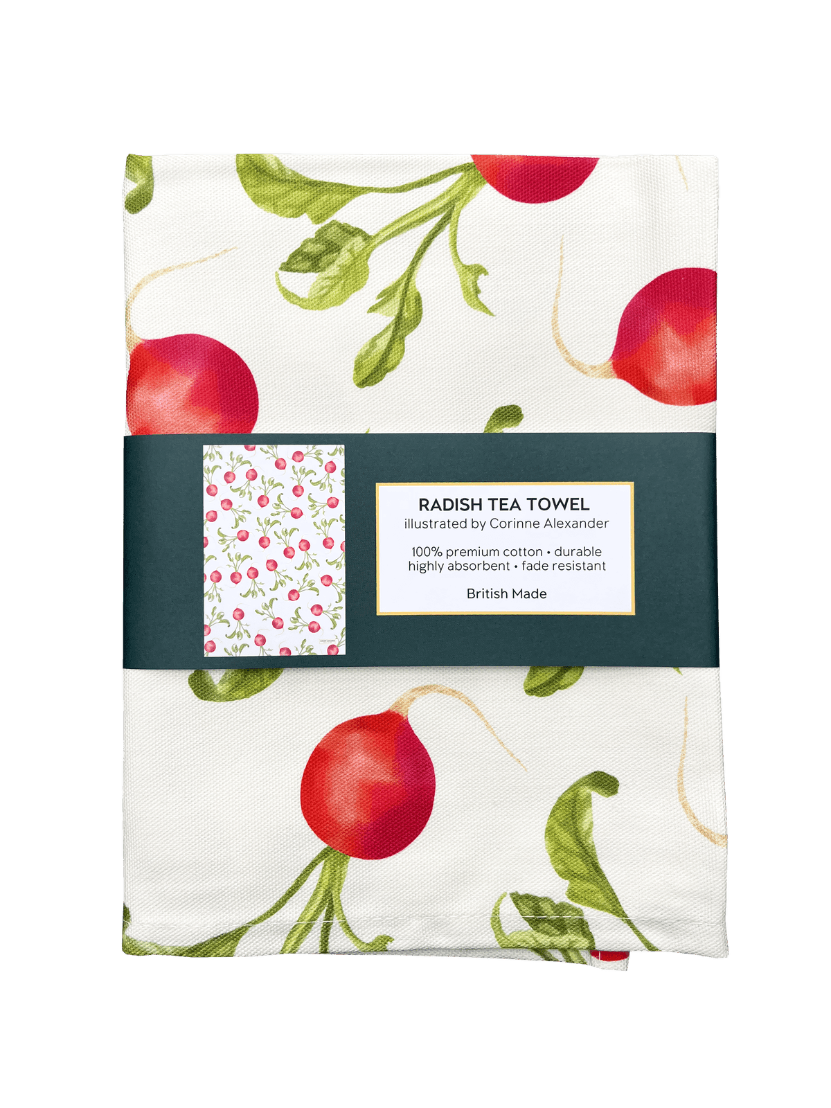 Radish UK tea towel