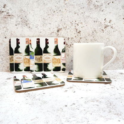 Red Bordeaux Coaster Set