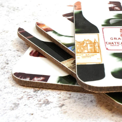 Red Bordeaux Coaster Set