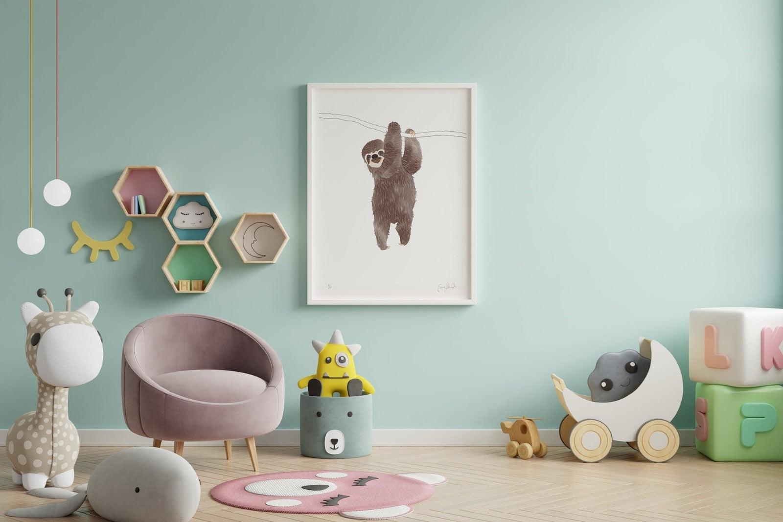 Sloth Nursery Print