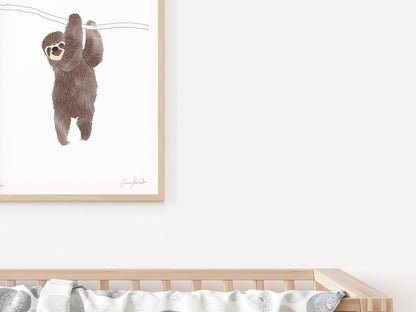 Sloth Nursery Print