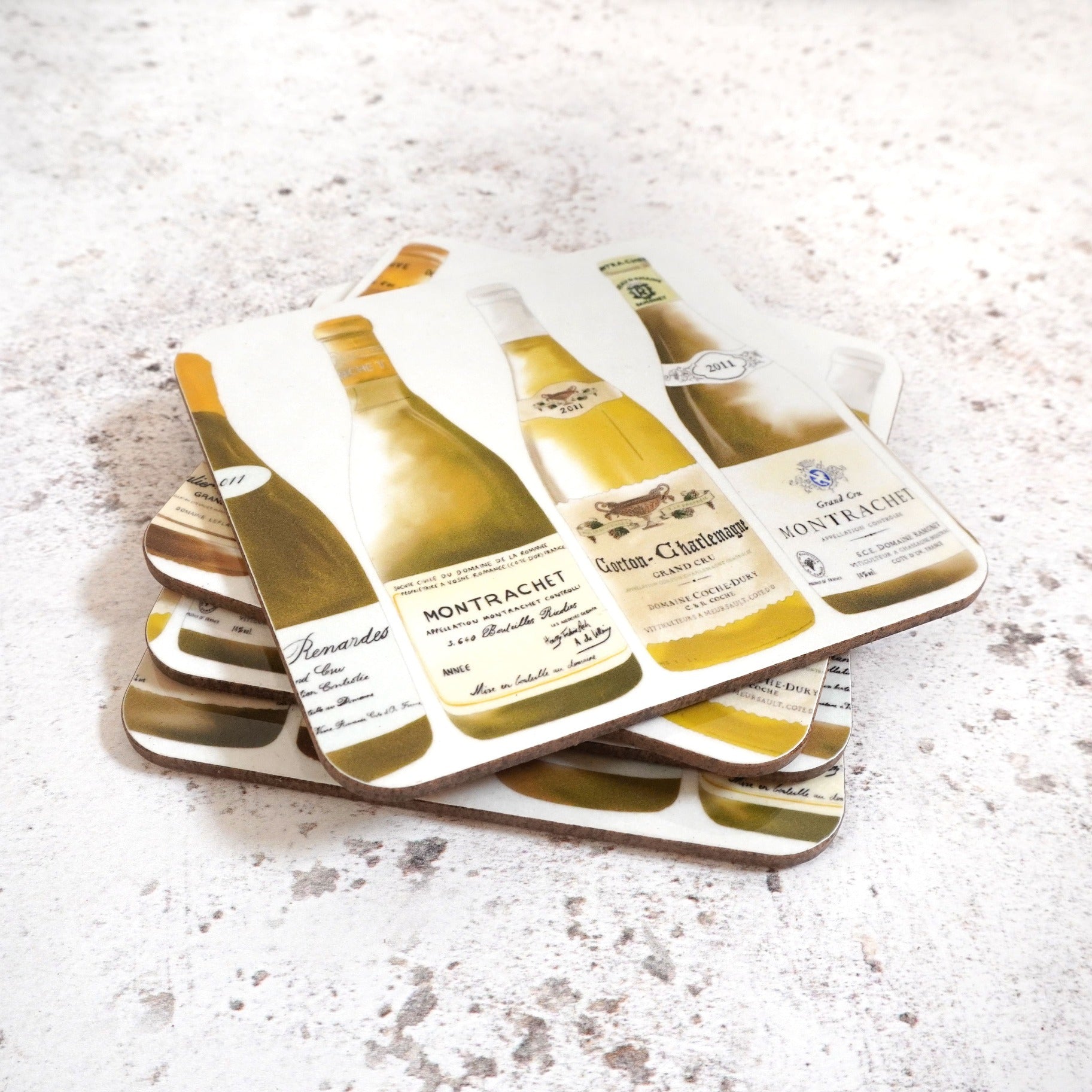 White Wine coaster Set